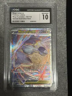 CGC 10 Mega Latias ex 181/132 Mega Evolution Special Illustration Rare Pokemon - Image 1
