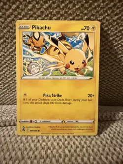 Pokemon TCG Card: PIKACHU 49/195 | Common | Silver Tempest | NM/Mint - Image 1