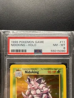 Pokemon Base Set Nidoking Holo Rare #11/102 PSA 8 1999 - Image 3
