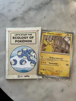 Pokemon Pikachu at the Natural History Museum Sealed Jumbo Promo & Booklet - Image 1