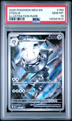 2025 Pokemon Mega Evolution Steelix #150/132 Illustration Rare PSA 10 GEM MINT - Image 3
