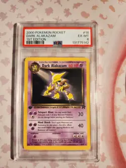Dark Alakazam PSA 6 1st Edition Team Rocket Pokemon TCG Non Holo - Image 1
