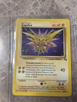 Vintage Pokemon Rare Lot – Holo Ninetales 13/130 + Zapdos Fossil WOTC 30/62 🔥 - Image 3