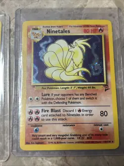 Vintage Pokemon Rare Lot – Holo Ninetales 13/130 + Zapdos Fossil WOTC 30/62 🔥 - Image 4