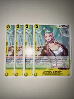 OP10-107 Jewelry Bonney X4 Playset English One Piece TCG Card CCG - Image 1