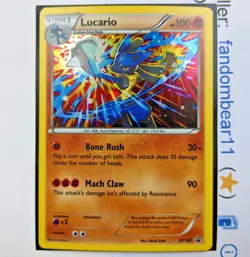 LUCARIO COSMOS HOLO FOIL XY140 BLACK STAR PROMO card XY 2016 Pokemon TCG NM/LP - Image 1