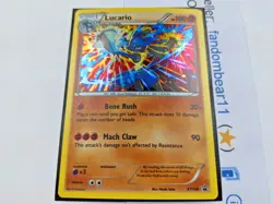 LUCARIO COSMOS HOLO FOIL XY140 BLACK STAR PROMO card XY 2016 Pokemon TCG NM/LP - Image 2