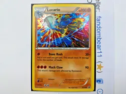 LUCARIO COSMOS HOLO FOIL XY140 BLACK STAR PROMO card XY 2016 Pokemon TCG NM/LP - Image 3