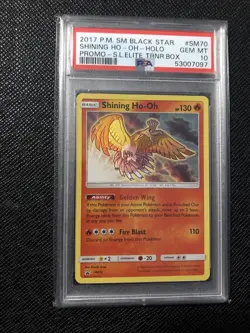 2017 POKEMON SM BLACK STAR PROMO #SM70 SHINING HO-OH-HOLO PSA 10 - Image 3