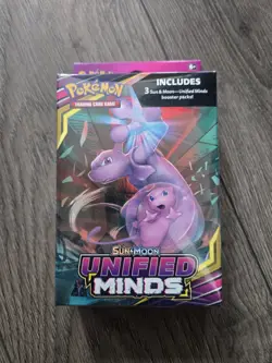 New Sealed Pokemon TCG Unified Minds 3 Pack Hanger Box - Image 1