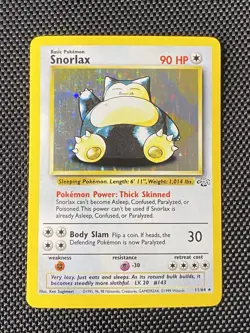Pokemon TCG Jungle Set Rare Holo Snorlax 11/64 LP/NM - Image 1