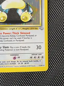 Pokemon TCG Jungle Set Rare Holo Snorlax 11/64 LP/NM - Image 4