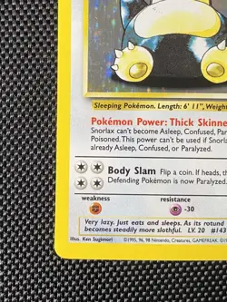 Pokemon TCG Jungle Set Rare Holo Snorlax 11/64 LP/NM - Image 5