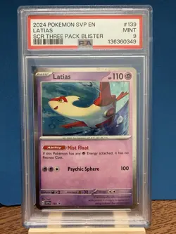 Pokemon TCG Latias 139 Black Star Promo Cosmo Holo Scarlet & Violet PSA 9 - Image 1