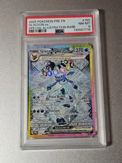 2025 Pokemon Glaceon ex Special Illustration Rare PSA 8 – PRE EN Promo - Image 1