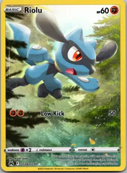 Pokemon TCG Riolu GG26 Crown Zenith Galarian Gallery Ultra Rare Holo English - Image 1