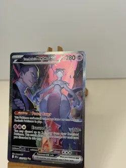 Pokemon Team Rockets Mewtwo EX 231/182 Full Art Destined Rivals English - Image 2