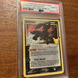 UMBREON GOLD STAR 2021 POKEMON CELEBRATIONS CLASSIC COLLECTION #17 PSA 10 - Image 2