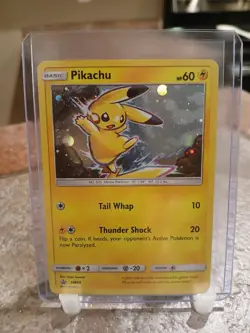 2017 Pokemon TCG Pikachu Cosmos Holo Black Star Promo SM98 (LP) Swirl!! - Image 1