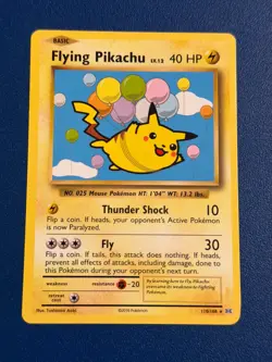 Pokemon TCG Flying Pikachu 110/108 XY Evolutions Secret Rare NM - Image 1