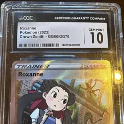 Pokemon 2023 SWSH Crown Zenith Roxanne Galarian Gallery CGC Mint 10 - Image 3