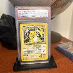2000 Pokemon Gym Challenge Lt. Surge's Raichu Holo #11 PSA 7 NM - Image 1