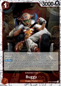 Buggy Pirate Foil UC Premium Booster -The Best- Vol. 2 OP03-008 One Piece TCG - Image 1