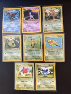 Pokemon Neo Discovery Lot 8 Cards WOTC Vintage Espeon Kabutops Beedrill - Image 1