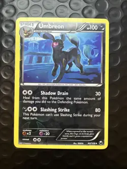 Umbreon 60/108 BW Dark Explorers Pokemon Card Reverse Holo Foil Rare - MP - Image 1