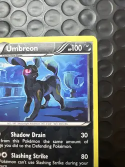 Umbreon 60/108 BW Dark Explorers Pokemon Card Reverse Holo Foil Rare - MP - Image 3