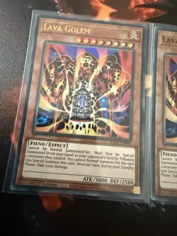 X3 Lava Golem Playset RA01-EN001 2 Ultra Rare 1 Super NM-LP Yugioh Cards! - Image 4