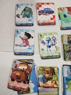 Lot of Japanese Weiss Schwarz Disney Pixar Cards: Monsters Inc Cars Incredibles - Image 1