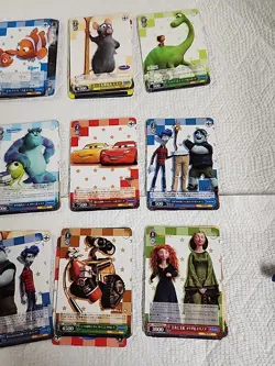 Lot of Japanese Weiss Schwarz Disney Pixar Cards: Monsters Inc Cars Incredibles - Image 4