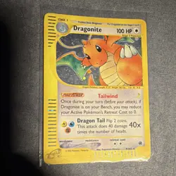 Pokemon Dragonite 100 HP 9/165 Expedition Base Set Holo Rare Stage 2 Card - Image 1
