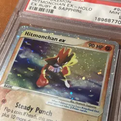 Pokemon Card Hitmonchan EX Ruby Sapphire 2003 #98 PSA Mint 9 Graded Ultra Rare - Image 3