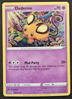 Dedenne SWSH080 Black Star Promos Cosmos Holo Pokemon Trading Card Game 2021 NM - Image 1