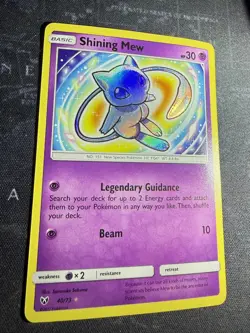 Shining Mew 40/73 Shining Legends Holo Rare Card Mint Pack Fresh Pokemon Card - Image 1