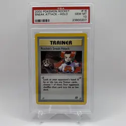 PSA 10 Rockets Sneak Attack Trainer Pokemon TCG 16/82 2000 16 Holo #16 - Pop 78 - Image 1