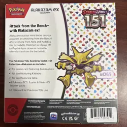 Pokemon TCG: Scarlet & Violet-151 Alakazam ex Collection Booster Box 820650855269 - Image 2