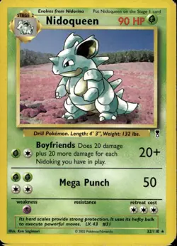 Nidoqueen 32/110 Non Holo Rare WOTC Legendary Collection Pokemon - Image 1