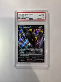 Pokemon Umbreon V Evolving Skies Holo Ultra Rare #094 PSA 8 - Image 1