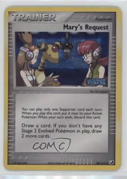 Mary's Request Reverse Foil Pokemon EX Unseen Forces #86 2005 - Image 1