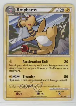 Ampharos Pokemon HeartGold & SoulSilver #14 2010 - Image 1