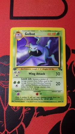Pokemon TCG Golbat Fossil 34/62 Uncommon 1st Edition - MP - Image 1