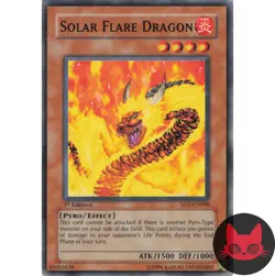 Yugioh Solar Flare Dragon SD3-EN008 Common 1st Edition LP - Image 1