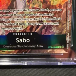 One Piece TCG Battle Vol.1 Winner Sabo - OP04-083 CGC GEM MINT 10 - Image 3