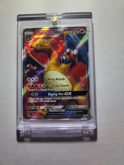 2017 Pokemon Charizard Gx Promo Sm60 Visual Damage On The Card - Image 1