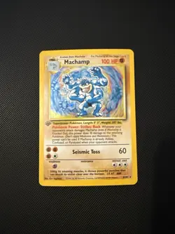Pokemon - Machamp 8/102 1st Edition Base Set Holo Rare Card 1999 - Image 1