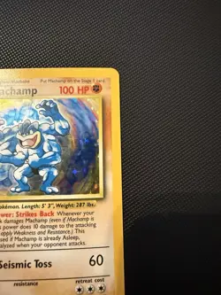 Pokemon - Machamp 8/102 1st Edition Base Set Holo Rare Card 1999 - Image 2