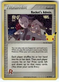 Rocket's Admin. 86/109 Celebrations: Classic Collection NM Pokemon Card TCG - Image 1